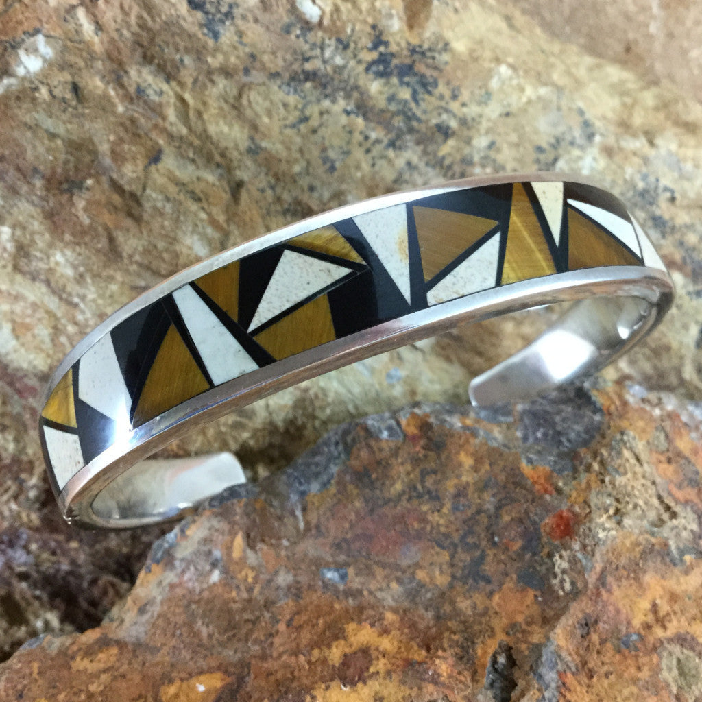 David Rosales Kayenta Inlaid Sterling Silver Bracelet