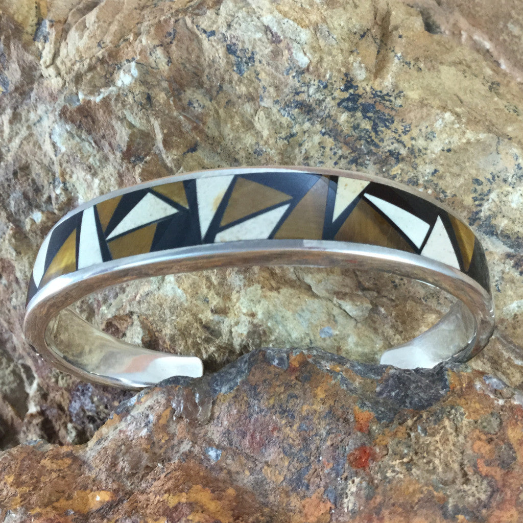 David Rosales Kayenta Inlaid Sterling Silver Bracelet