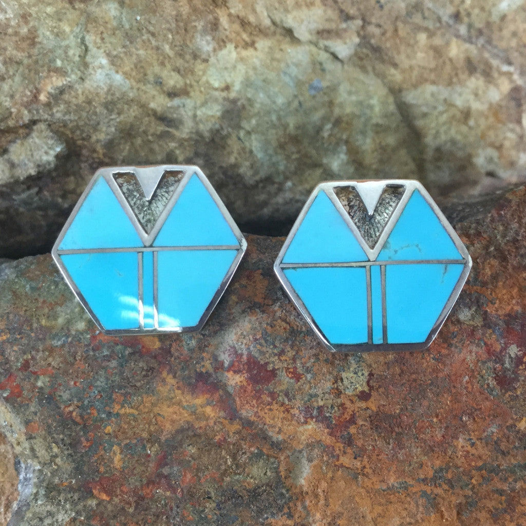 David Rosales Arizona Blue Sterling Silver Earrings