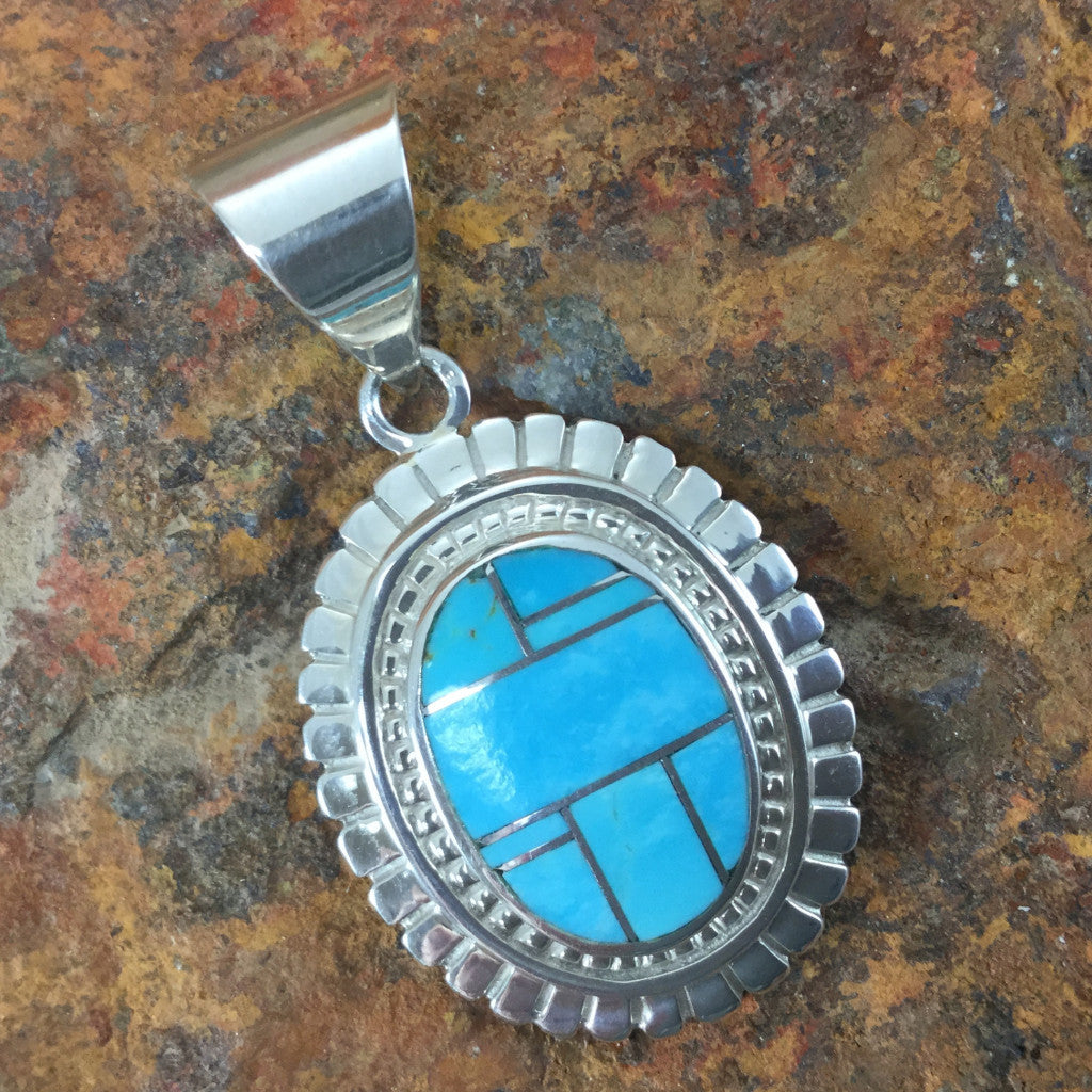 David Rosales Arizona Blue Sterling Silver Pendant