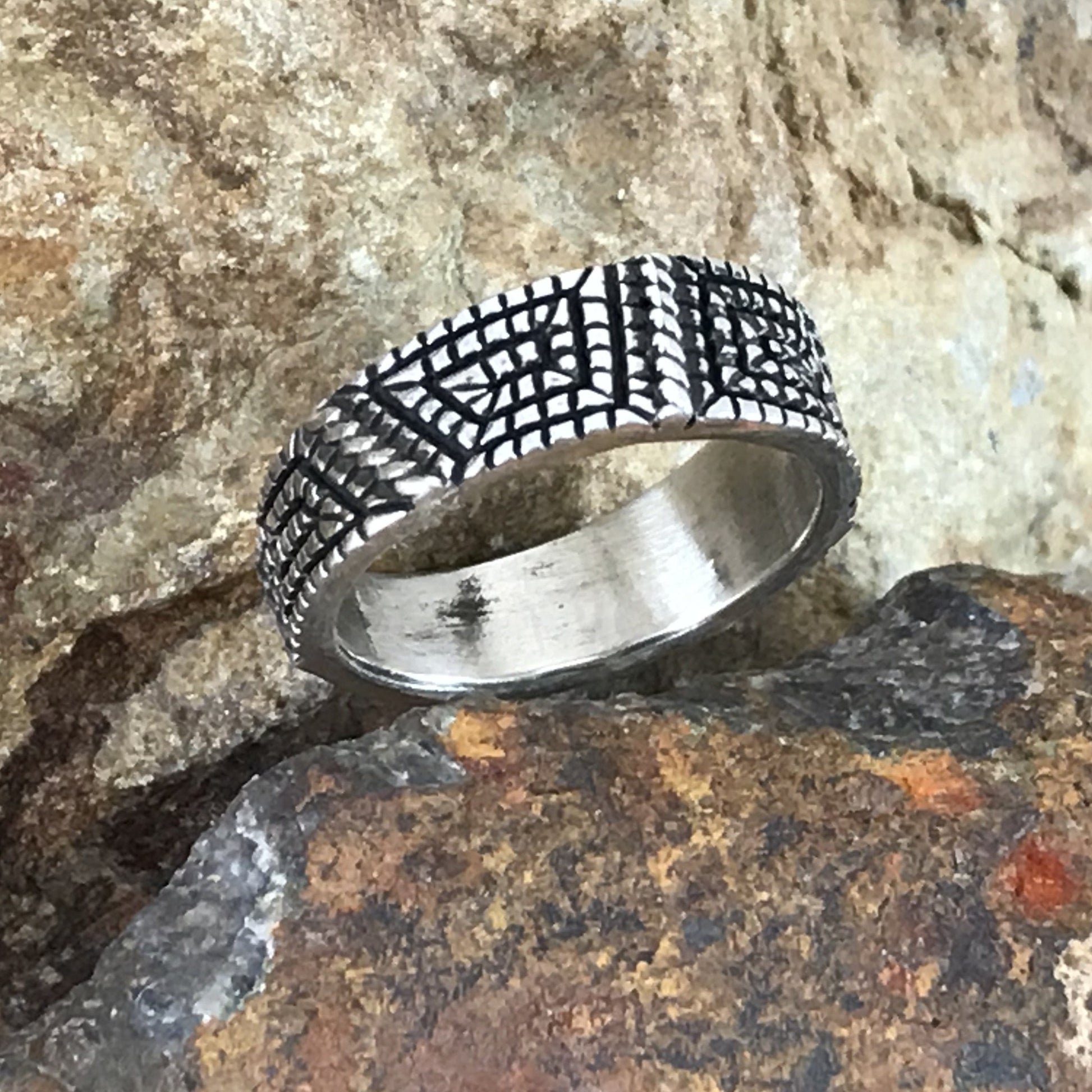 Traditional Sterling Silver Ring by Elgin Tom