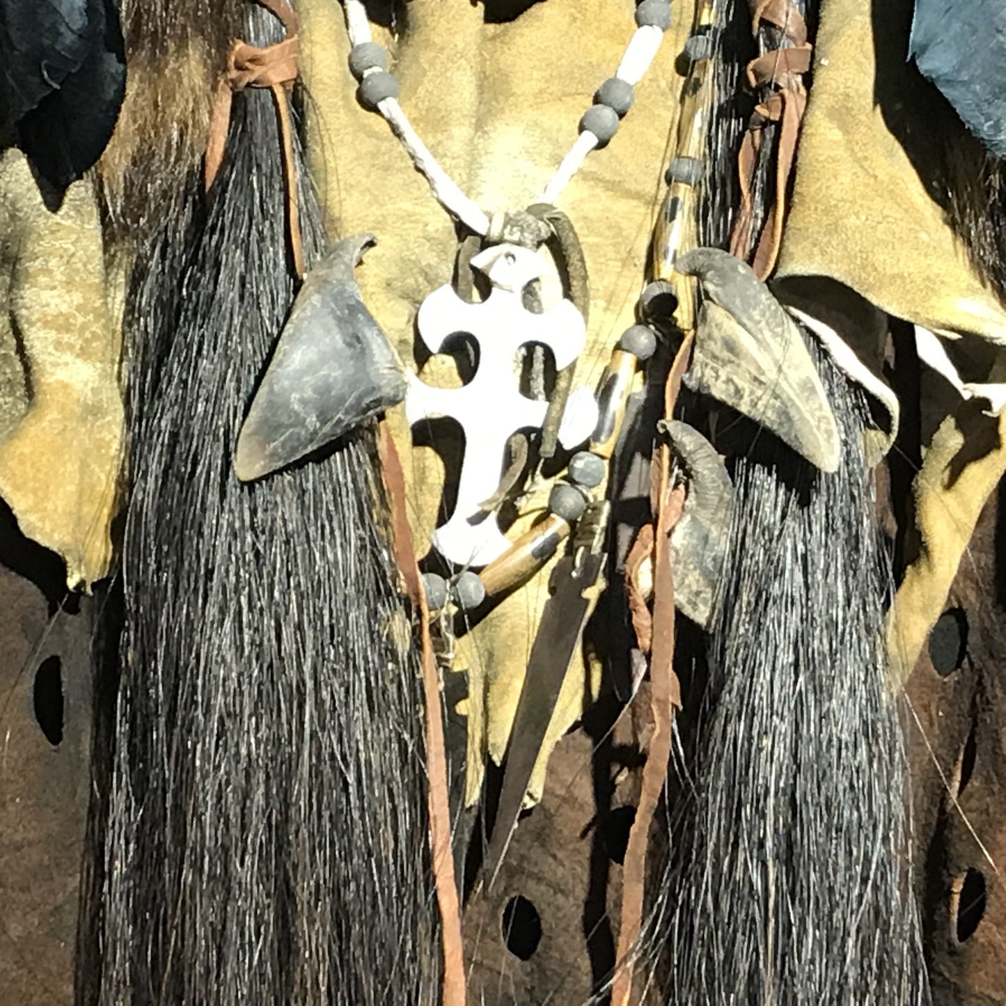 Raven Holy Man Native American Style Spirit Mask by Cindy Jo Popejoy