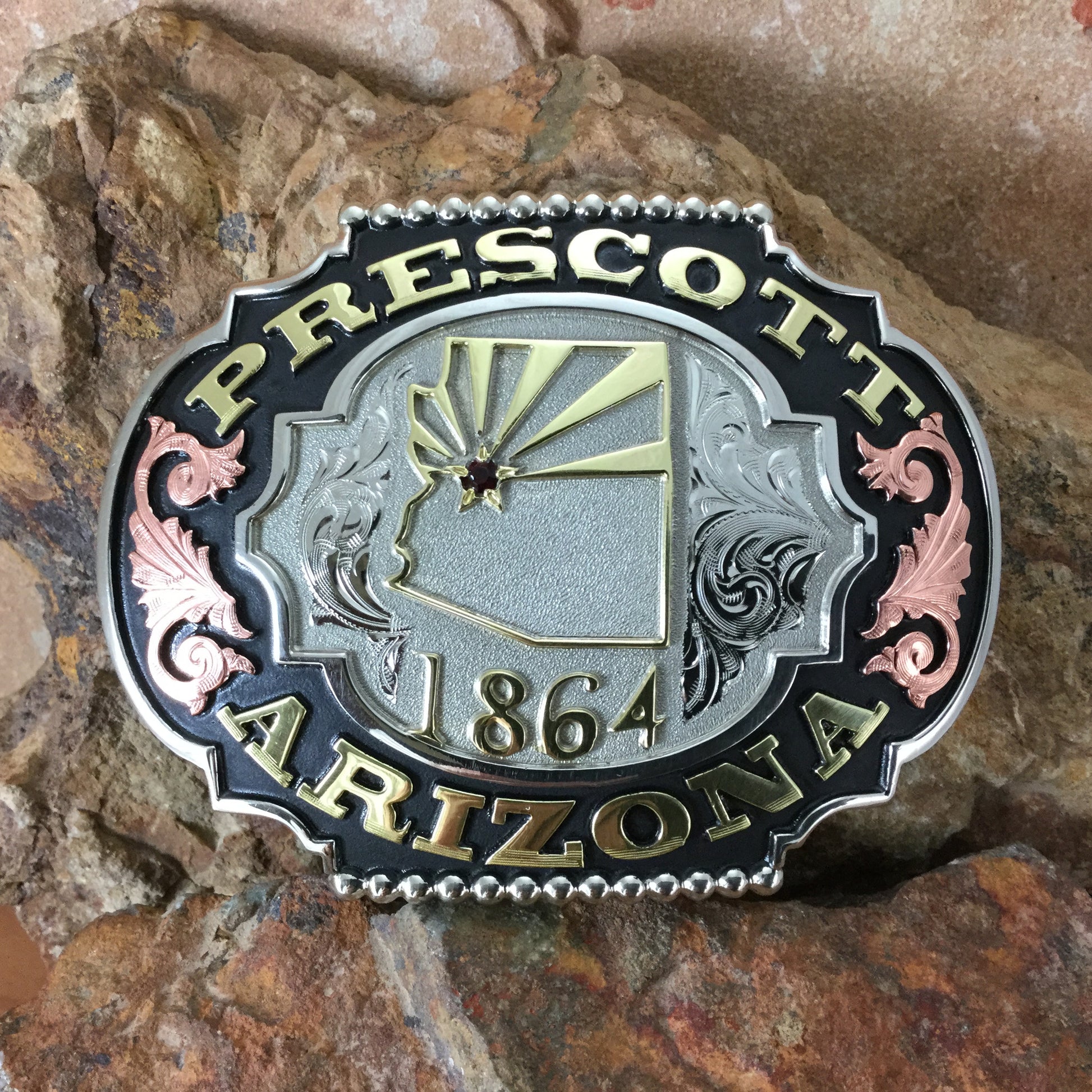 David Rosales Prescott Arizona Engraved Trophy Belt Buckle