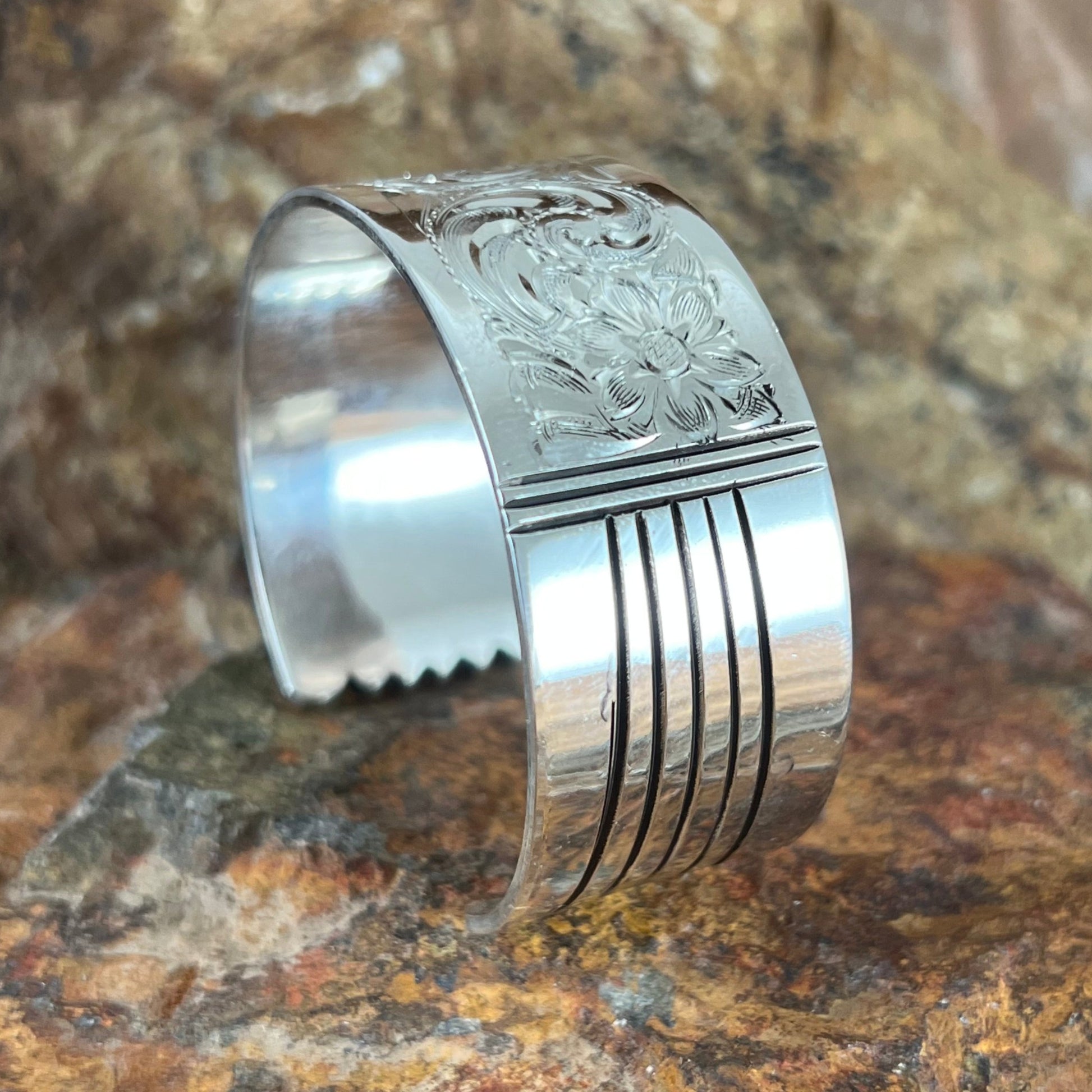 Leonard Nez Sterling Silver Cuff Bracelet