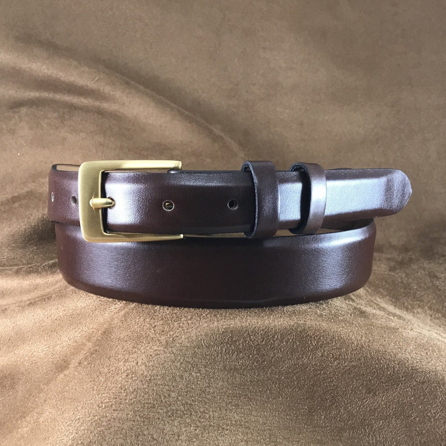 Brown Italian Calf Leather Belt Strap