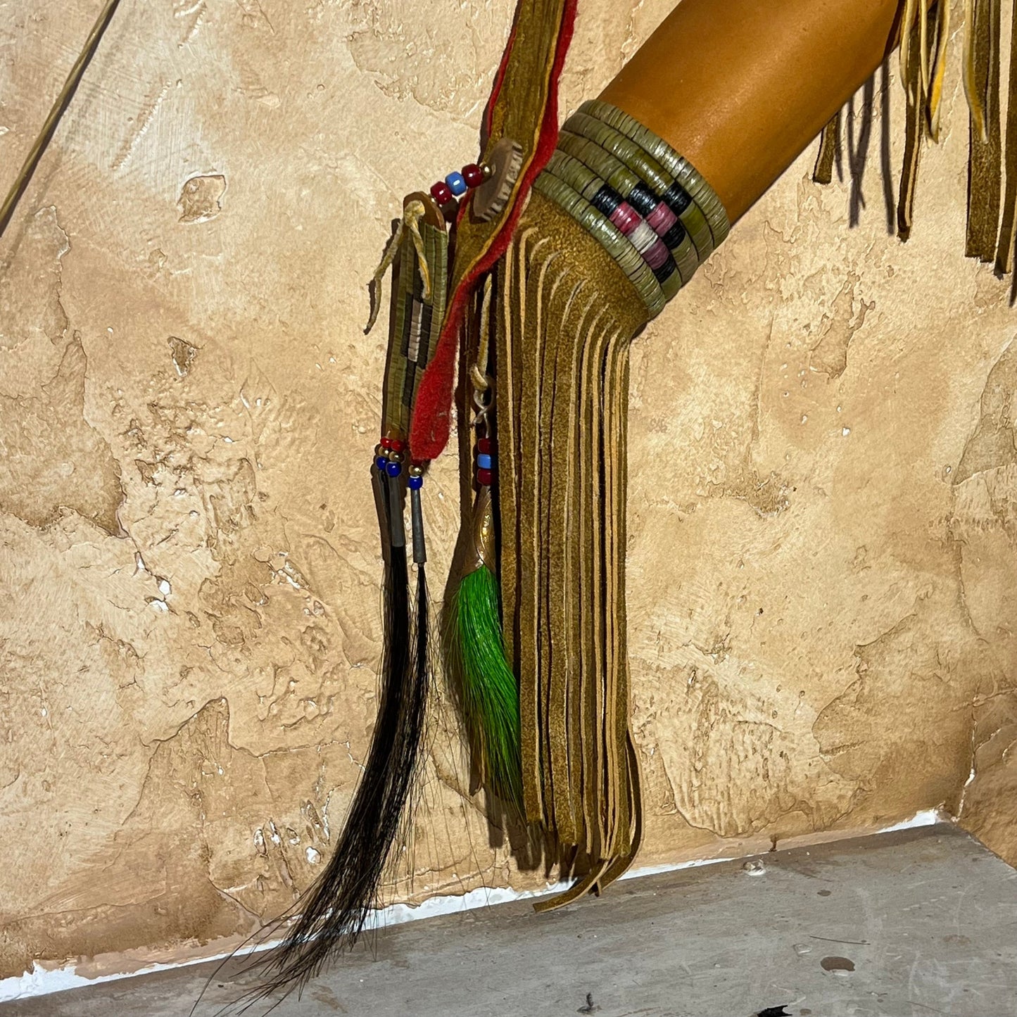 Buckskin Quiver, Bow and Arrows by Russ Kruse