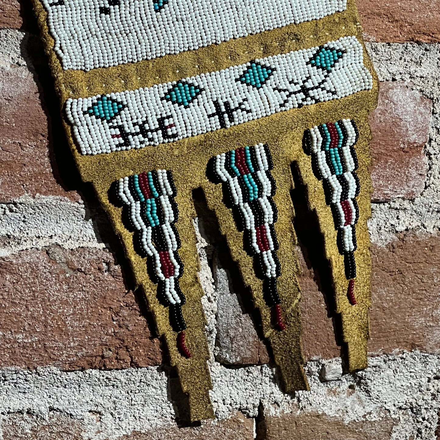 Plains Style Leather Beaded Pipe Bag by Russ Kruse