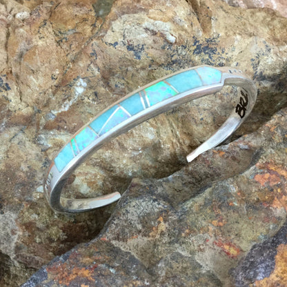 David Rosales Inlaid Sterling Silver Bracelet