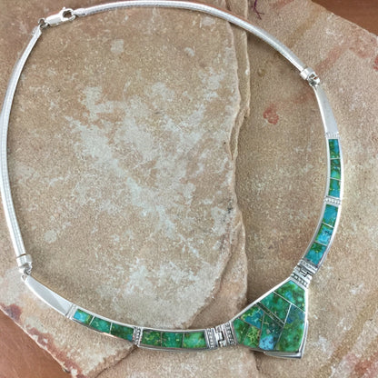 David Rosales Sonoran Gold Inlay Sterling Silver Necklace