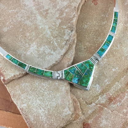 David Rosales Sonoran Gold Inlay Sterling Silver Necklace