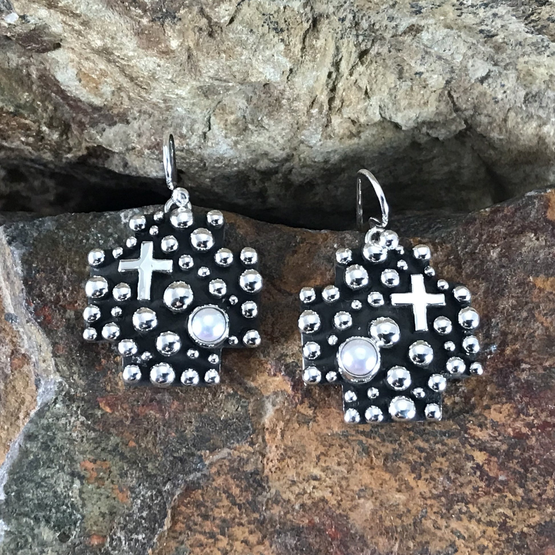 Million Drops Fresh Water Pearl Sterling Silver Earrings by Akee Douglas