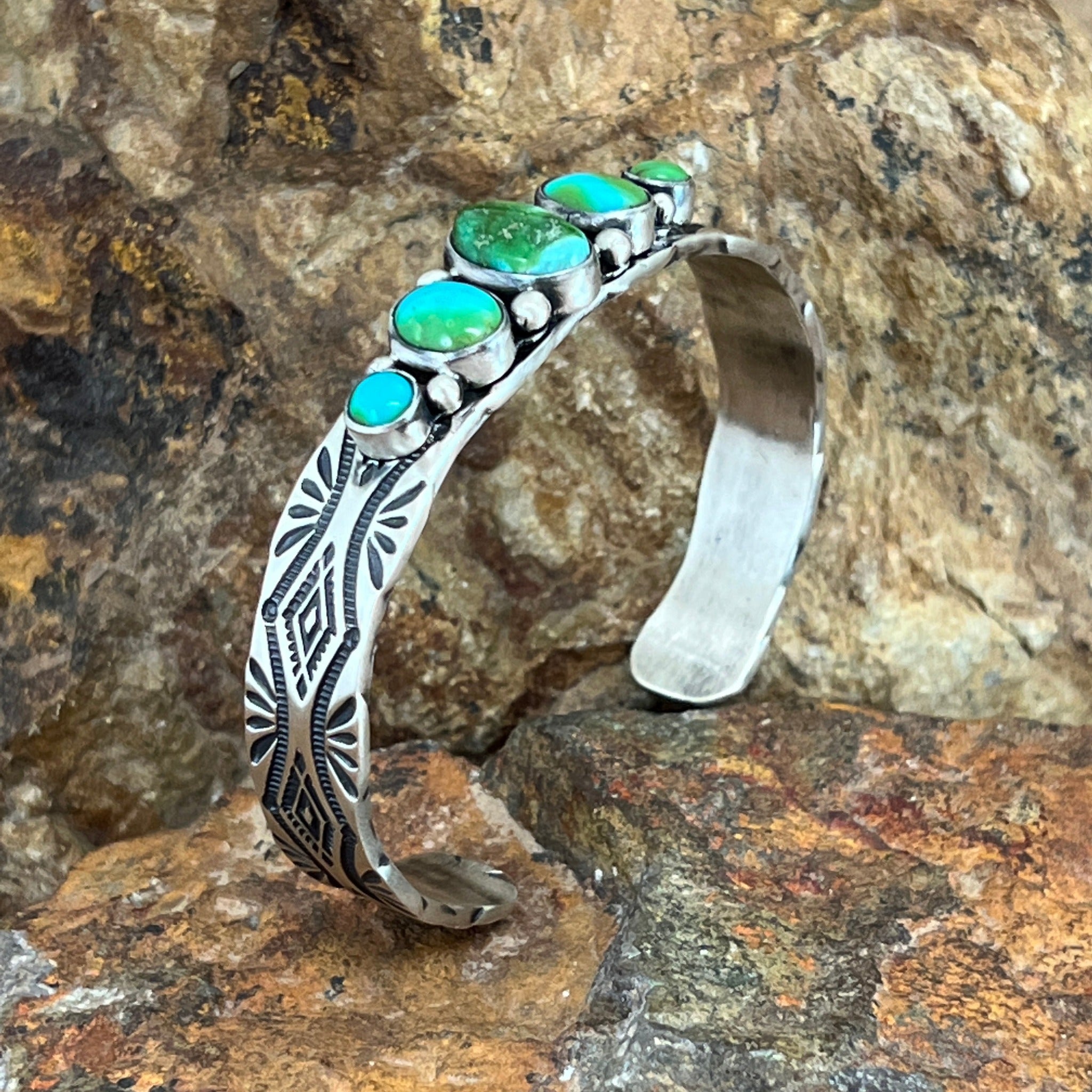 Navajo Ring Signed Fred Francis Jewelry Large Oval Spiny 