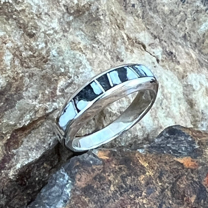 David Rosales Arizona Blue Inlaid Sterling Silver Ring