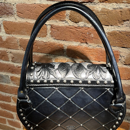 Hand Tooled 'Midnight Moonlight' Leather Handbag by Stephen Vaughn Leatherworks