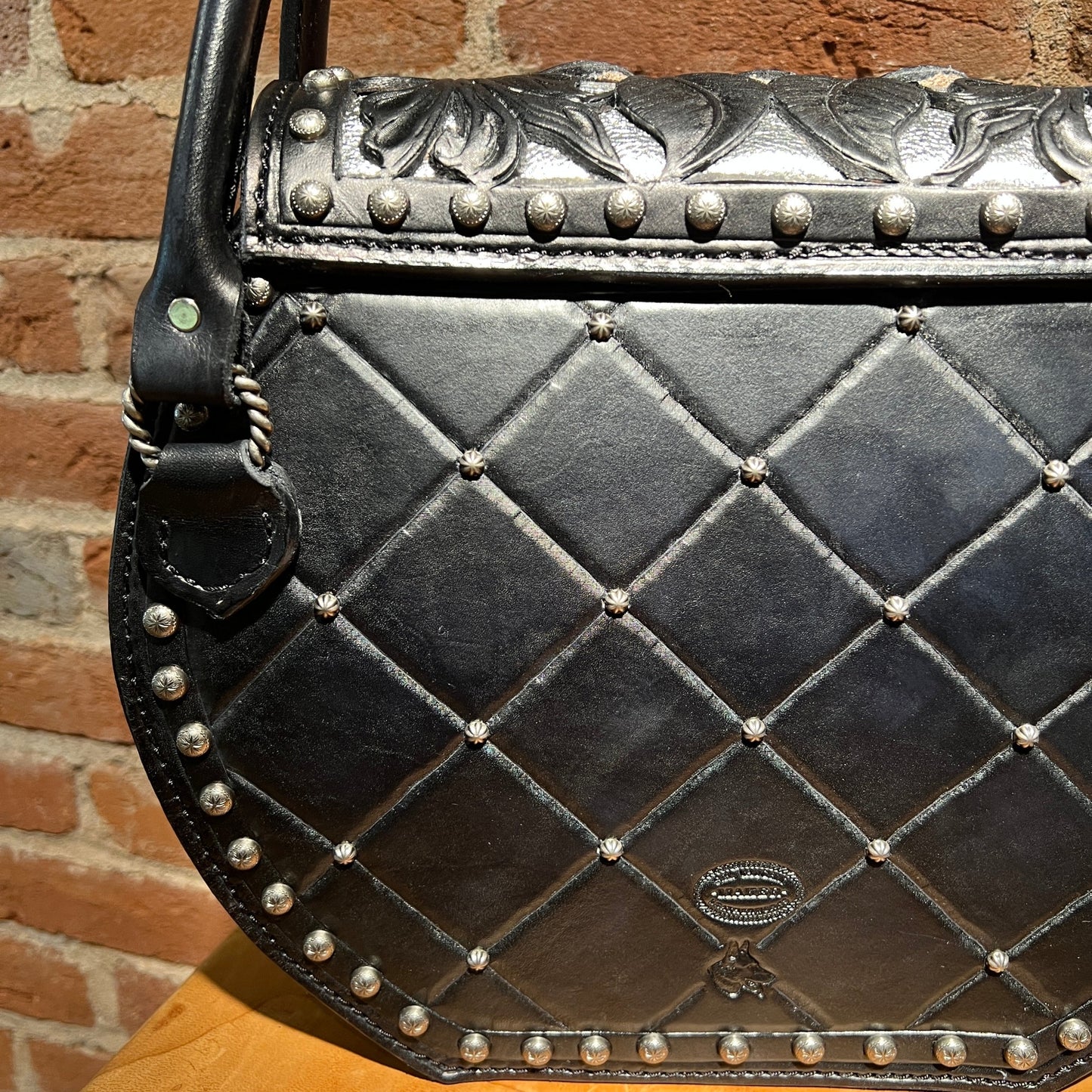 Hand Tooled 'Midnight Moonlight' Leather Handbag by Stephen Vaughn Leatherworks