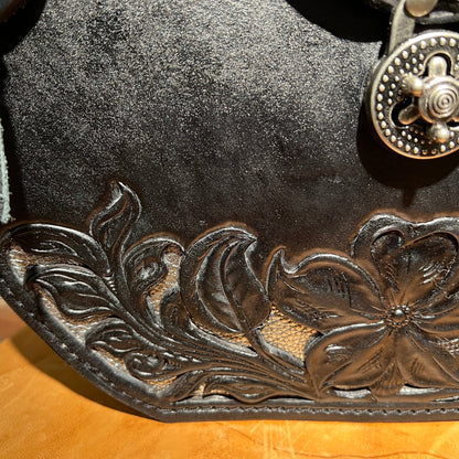 Hand Tooled 'Midnight Moonlight' Leather Handbag by Stephen Vaughn Leatherworks