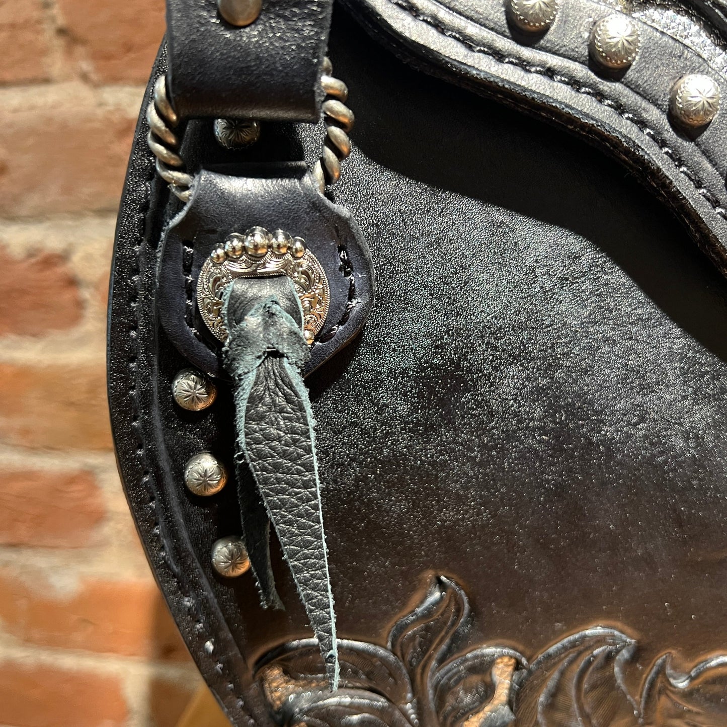 Hand Tooled 'Midnight Moonlight' Leather Handbag by Stephen Vaughn Leatherworks