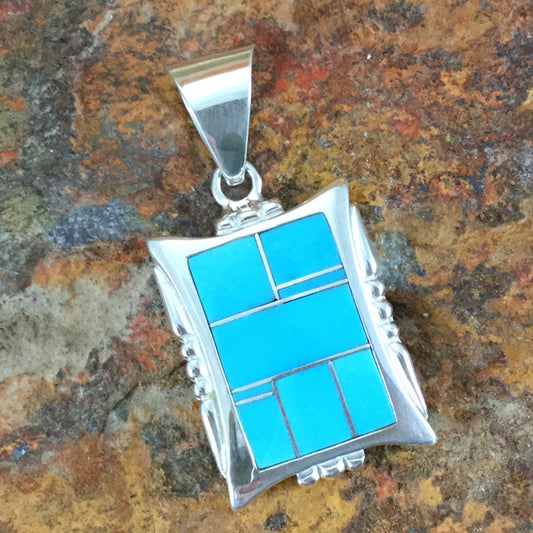 David Rosales Arizona Blue Sterling Silver Pendant