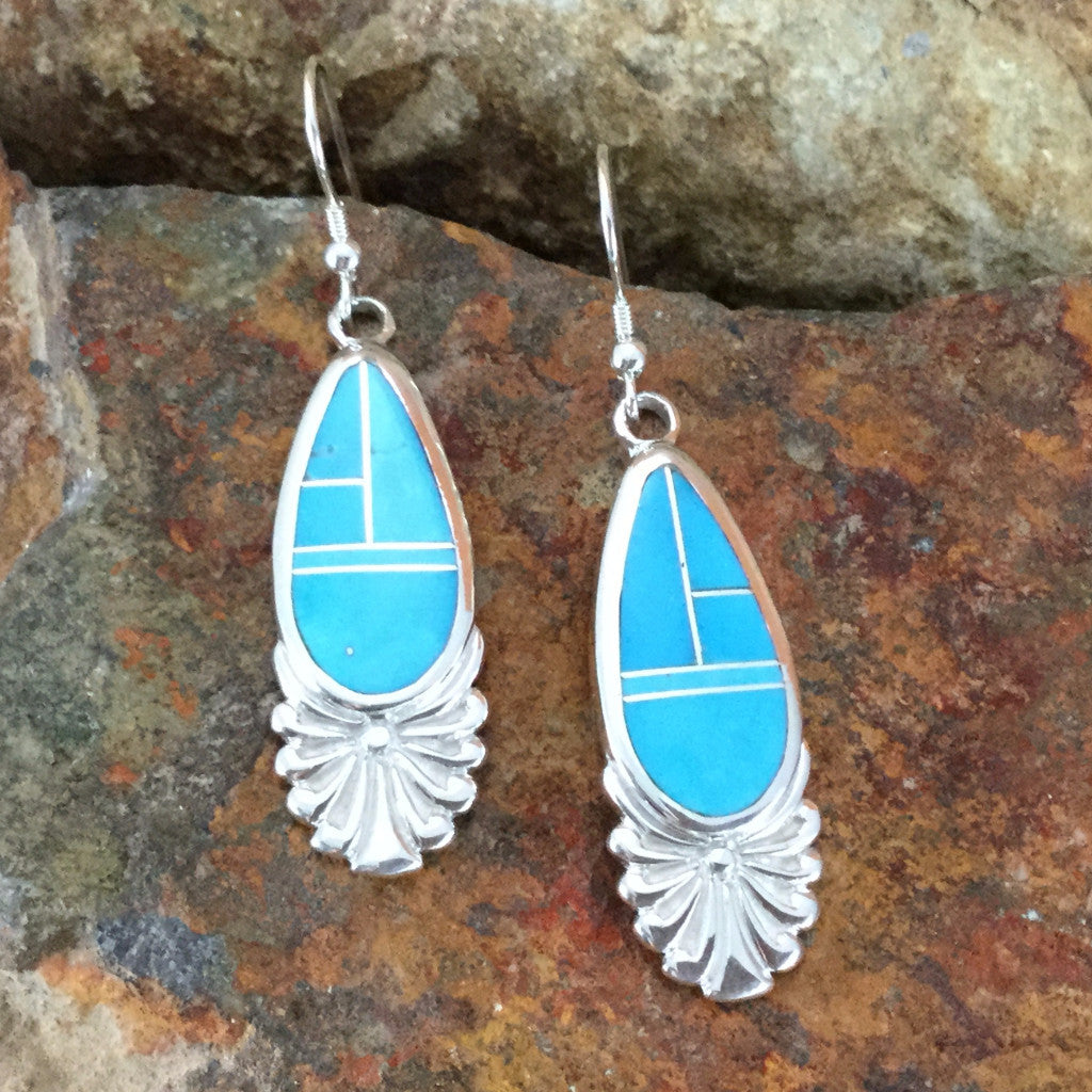 David Rosales Arizona Blue Sterling Silver Earrings