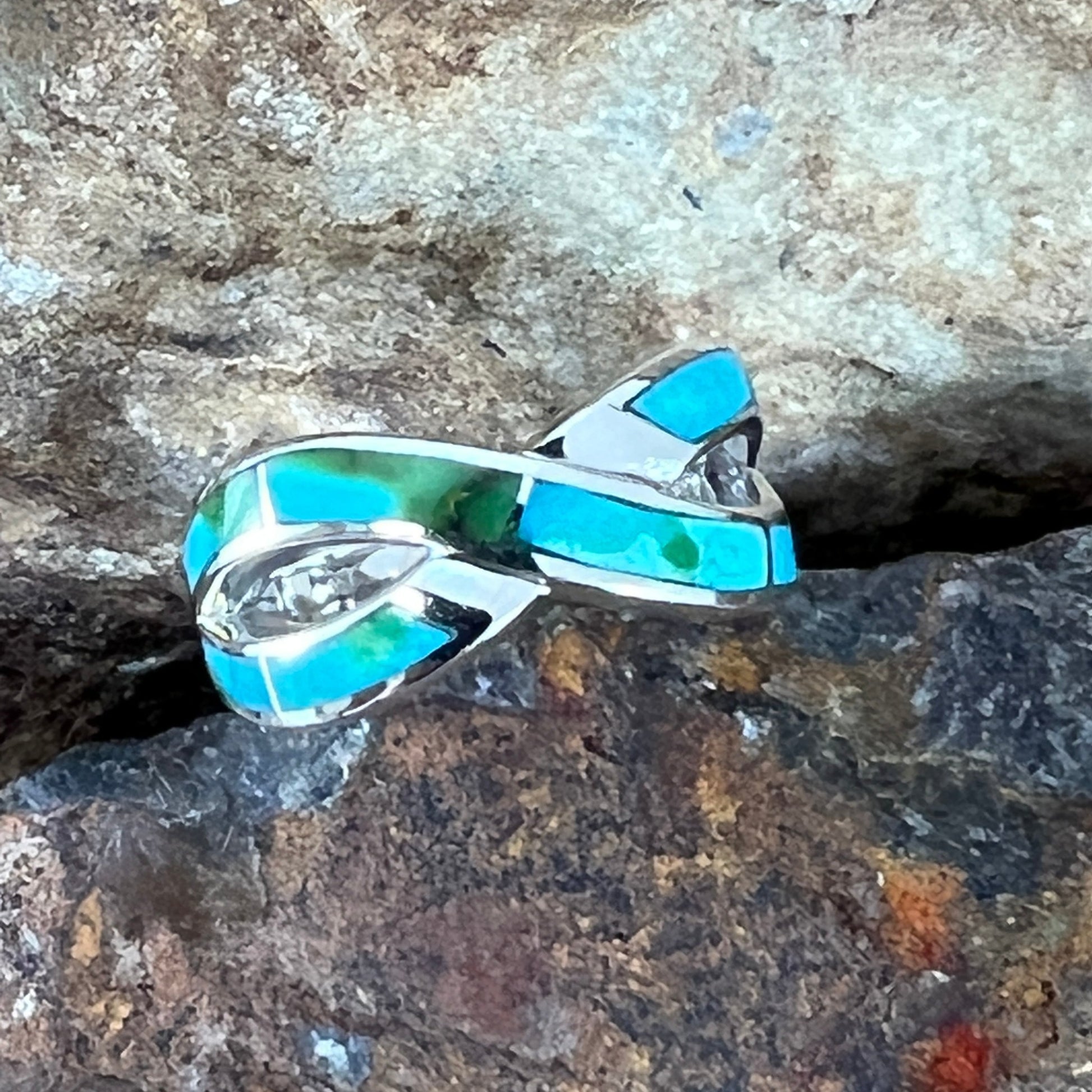 David Rosales Sonoran Gold Inlaid Sterling Silver Ring