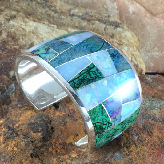 David Rosales Rio Verde Inlaid Sterling Silver Bracelet