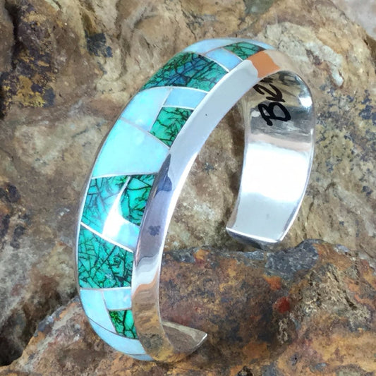 David Rosales Rio Verde Inlaid Sterling Silver Bracelet