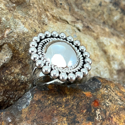 Sterling Silver Rising Sun Twist Dots Ring by Artie Yellowhorse