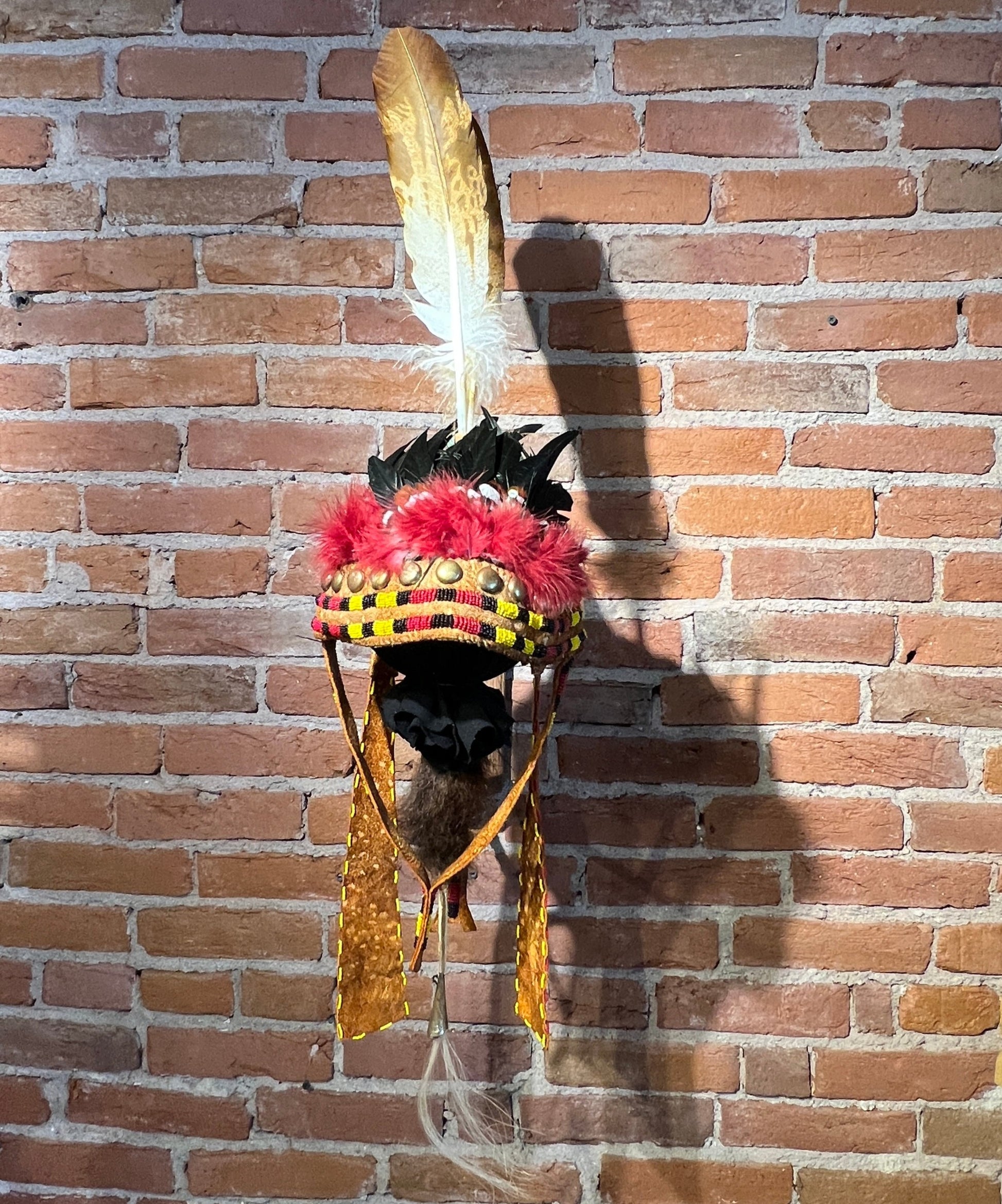 Reproduction Hunting Skull Cap Headdress by Russ Kruse