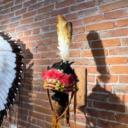 Reproduction Hunting Skull Cap Headdress by Russ Kruse