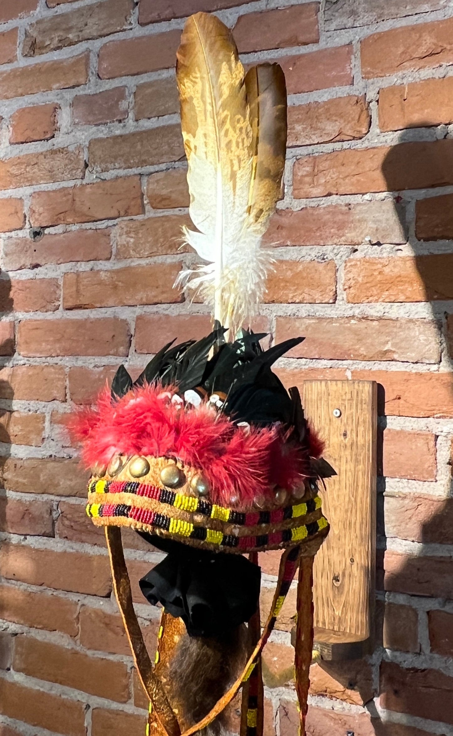 Reproduction Hunting Skull Cap Headdress by Russ Kruse