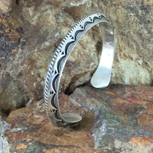 Traditional Sterling Silver & Kingman Turquoise Bracelet by K. Nataani