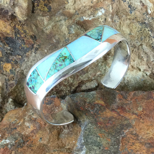 David Rosales Rio Verde Inlaid Sterling Silver Bracelet