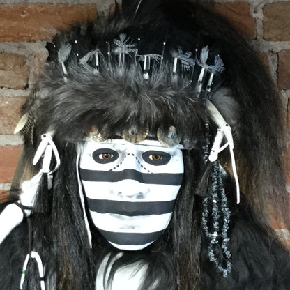 The Medicine Man II Native American Style Spirit Mask by Cindy Jo Popejoy