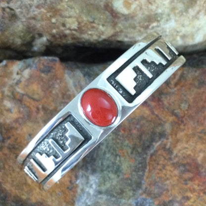 Marita Jackson Coral Sterling Silver Bracelet