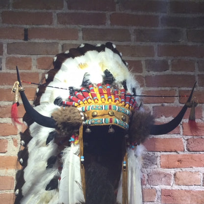 42" Split Horn Victory Headdress by Russ Kruse