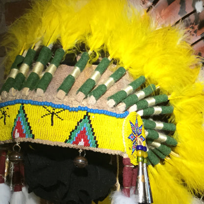 Yellow Halo Headdress by Russ Kruse