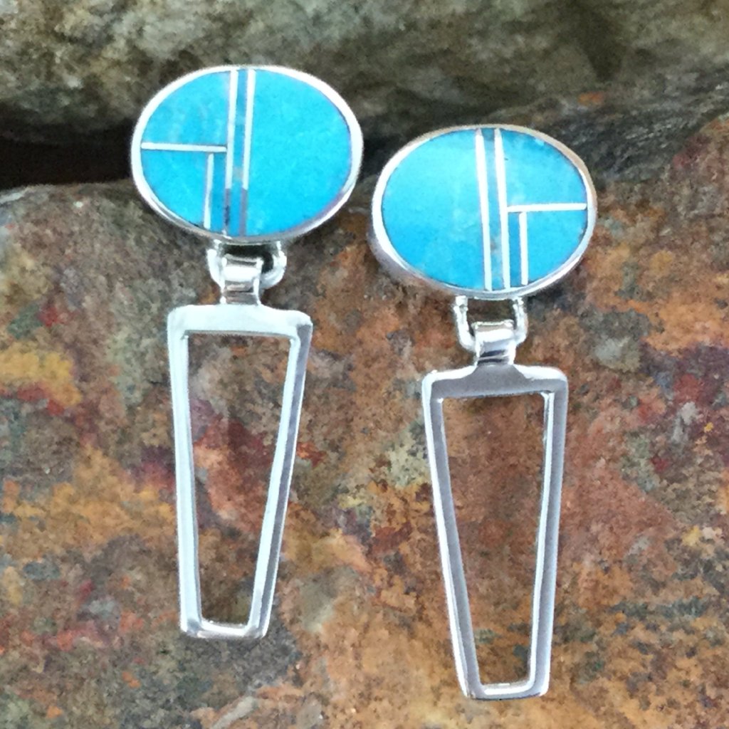 David Rosales Arizona Blue Sterling Silver Earrings