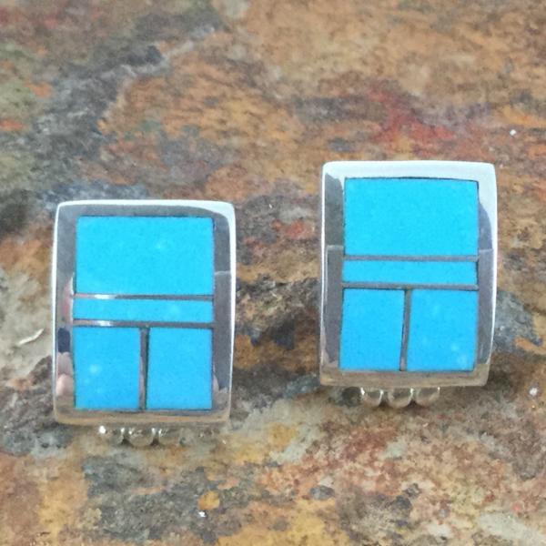 David Rosales Arizona Blue Sterling Silver Earrings