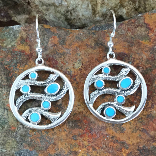 David Rosales Arizona Blue Sterling Silver Earrings